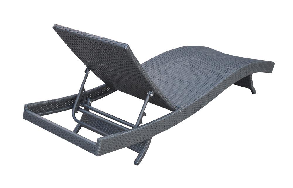 Armen Living - Cabana Outdoor Adjustable Wicker Chaise Lounge Chair - LCCALOBL - CLOSEOUT veiw 3