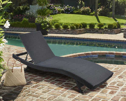 Armen Living - Cabana Outdoor Adjustable Wicker Chaise Lounge Chair - LCCALOBL - CLOSEOUT veiw 9