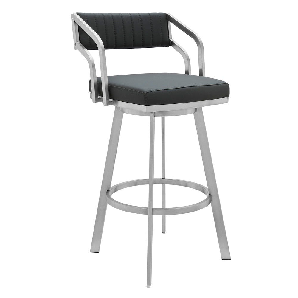 Armen Living Capri 26in Swivel Modern Stool - Thumbnail 4