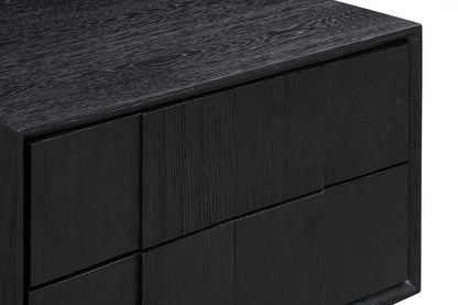 Armen Living - Carnaby 2 Drawer Nightstand in Black Brushed Oak and Bronze - LCCFLABL veiw 6