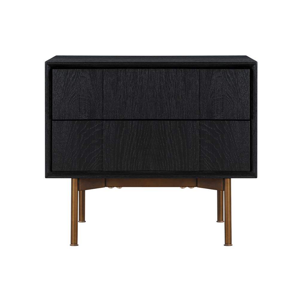 Armen Living - Carnaby King 3 Piece Bedroom Set in Black Brushed Oak Wood - SETCFBDBLKG3A veiw 4