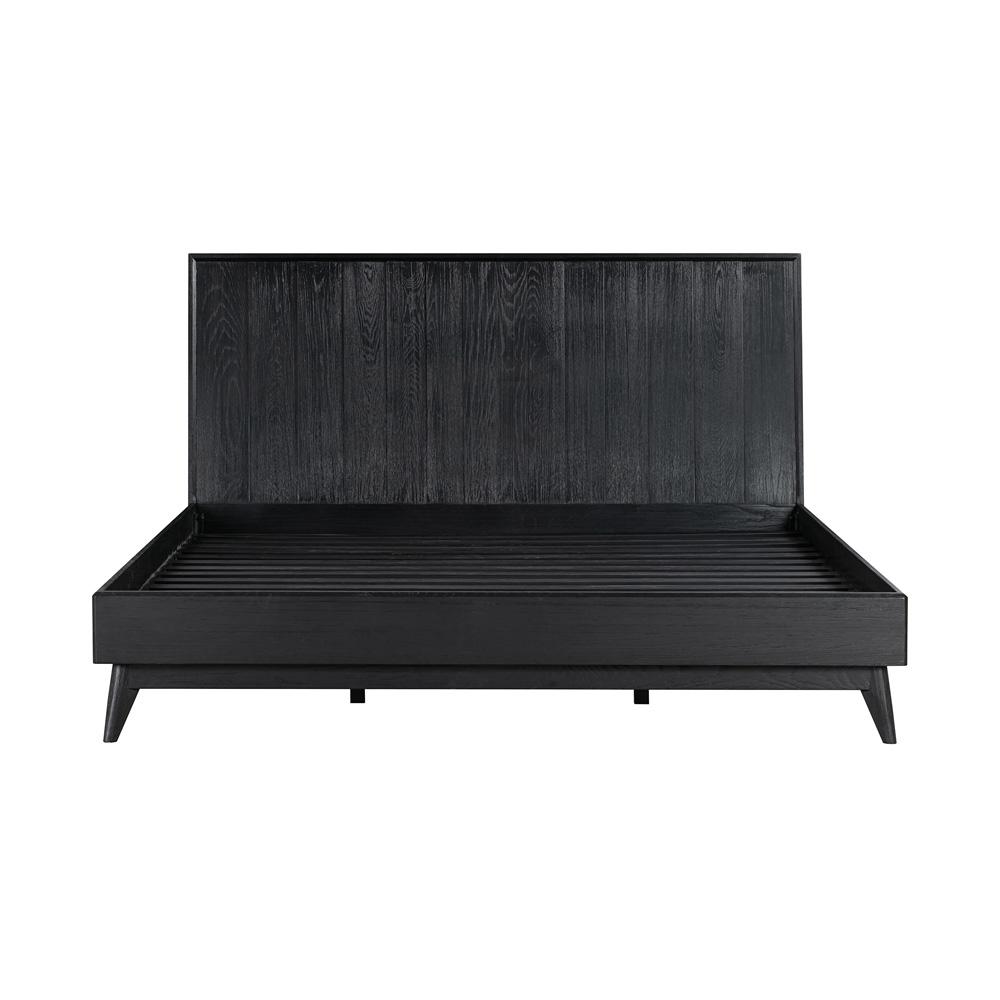 Armen Living - Carnaby King Platform Bed Frame in Black Brushed Oak Wood - LCCFBDBLKG veiw 2