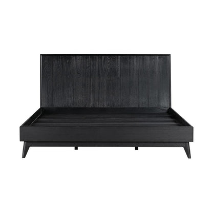 Armen Living - Carnaby King Platform Bed Frame in Black Brushed Oak Wood - LCCFBDBLKG veiw 2