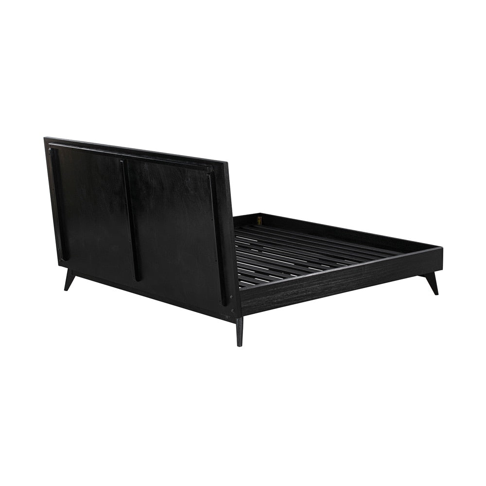 Armen Living - Carnaby King Platform Bed Frame in Black Brushed Oak Wood - LCCFBDBLKG veiw 4