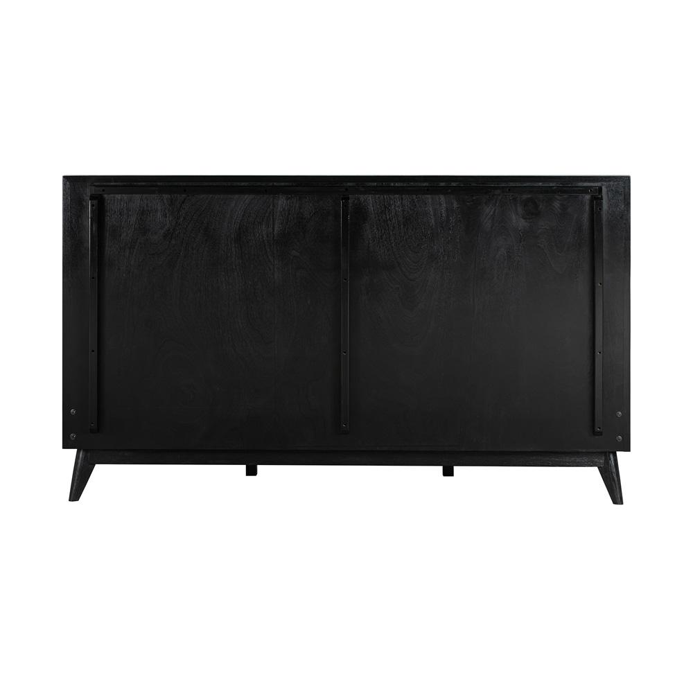 Armen Living - Carnaby King Platform Bed Frame in Black Brushed Oak Wood - LCCFBDBLKG veiw 5