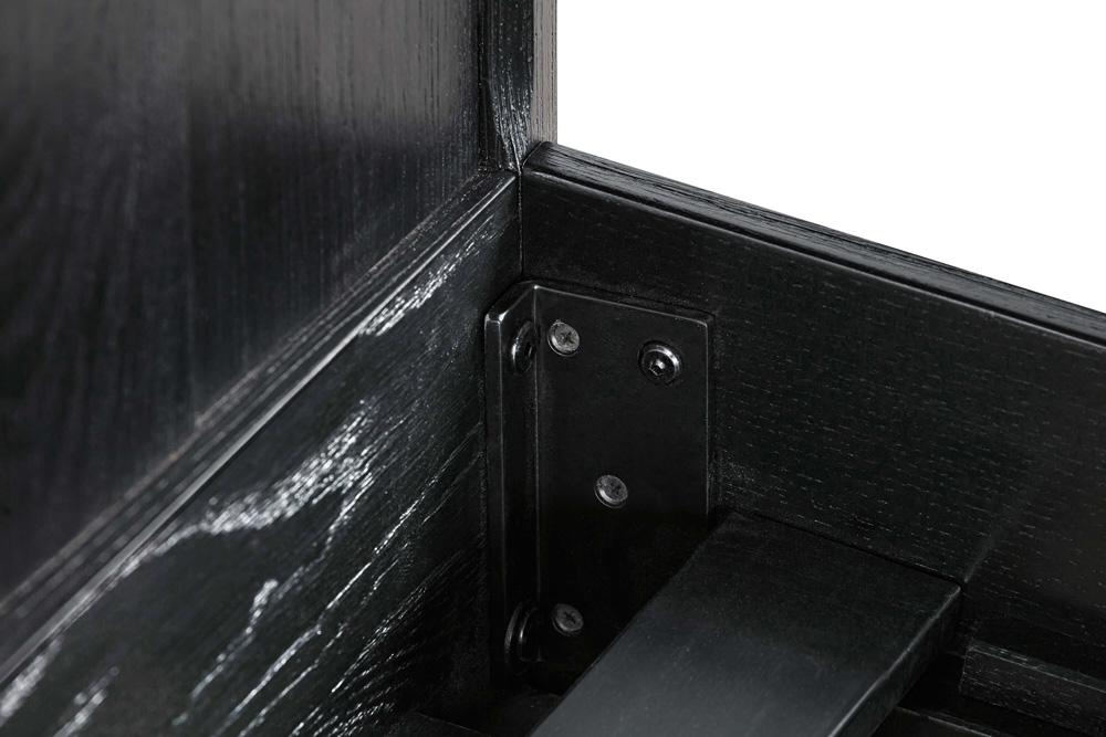 Armen Living - Carnaby King Platform Bed Frame in Black Brushed Oak Wood - LCCFBDBLKG veiw 7
