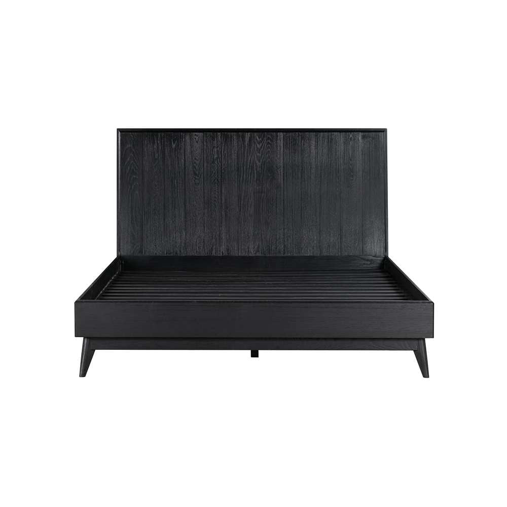 Armen Living - Carnaby Queen Platform Bed Frame in Black Brushed Oak Wood - LCCFBDBLQN veiw 2