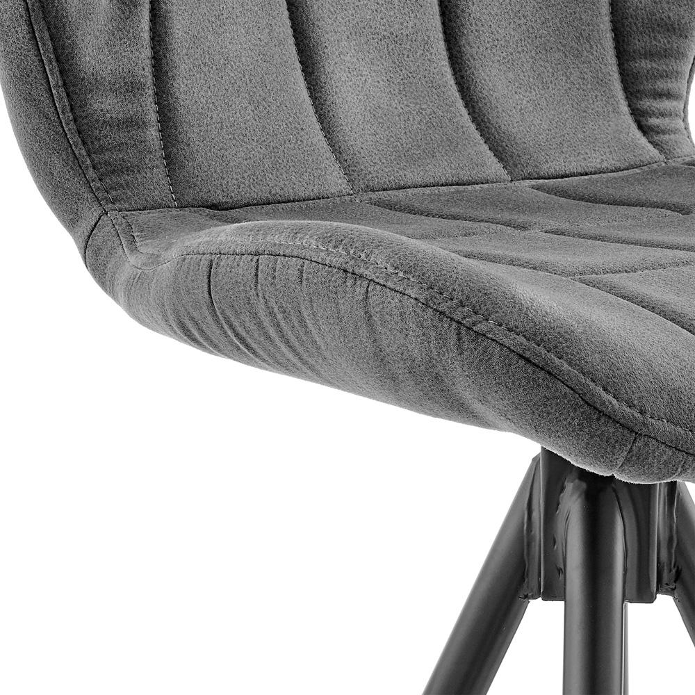 Armen Living - Catalina 26in Counter Height Bar Stool in Charcoal Fabric and Black Finish - LCCTBACH26_CLOSEOUT veiw 7