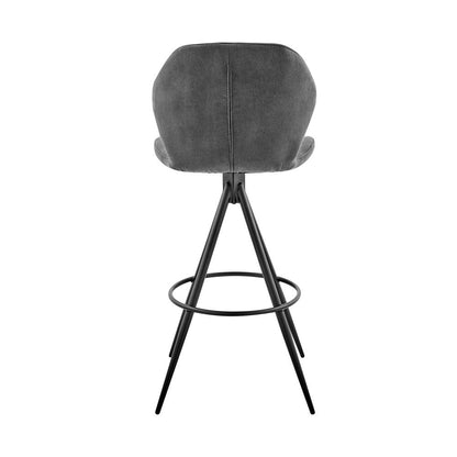 Armen Living - Catalina 30in Bar Height Bar Stool in Charcoal Fabric and Balck Finish - LCCTBACH30_CLOSEOUT veiw 5