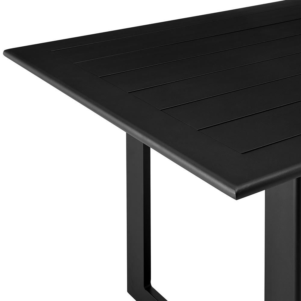 Armen Living - Cayman Outdoor Patio 7-Piece Dining Table Set in Aluminum with Gray Cushions - SETODCA7BLGRY veiw 6