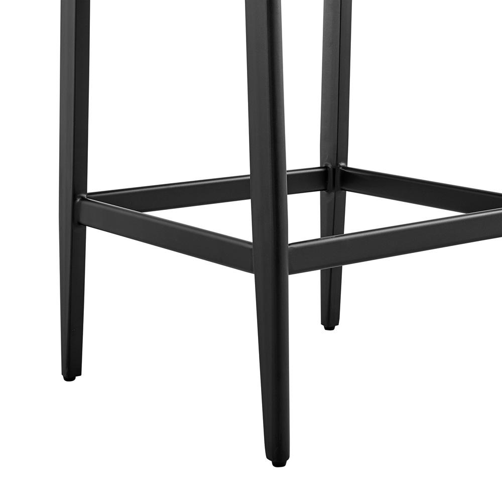 Armen Living - Cayman Outdoor Patio Bar Stool in Aluminum with Gray Cushions - LCCCBABL30 veiw 6