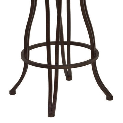 Armen Living - Celeste 26in Counter Height Metal Swivel Barstool in Bandero Espresso Fabric and Auburn Bay Finish - LCCEBAES26 veiw 5