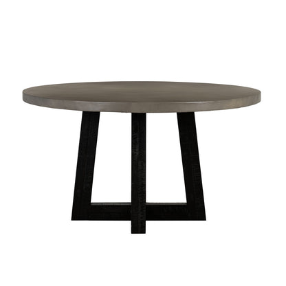 Armen Living - Chester Modern Concrete and Acacia Round Dining Table - LCCHDICC veiw 1