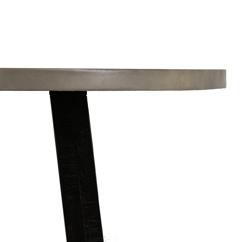 Armen Living - Chester Modern Concrete and Acacia Round Dining Table - LCCHDICC veiw 3