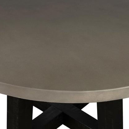 Armen Living - Chester Modern Concrete and Acacia Round Dining Table - LCCHDICC veiw 6