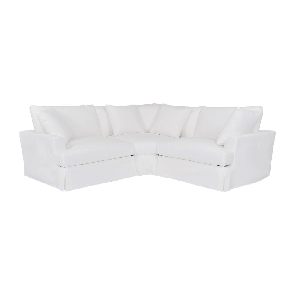 Armen Living - Ciara Upholstered 3 Piece Sectional Sofa in Pearl - LCCISEPPL