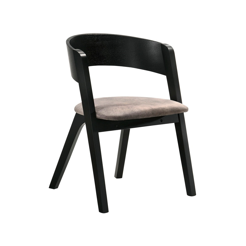 Armen Living - Cirque and Jackie 5 Piece Black Round Dining Set - SETCQDIBLK5E veiw 2