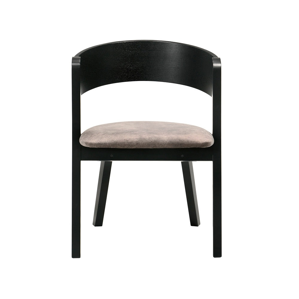 Armen Living - Cirque and Jackie 5 Piece Black Round Dining Set - SETCQDIBLK5E veiw 3