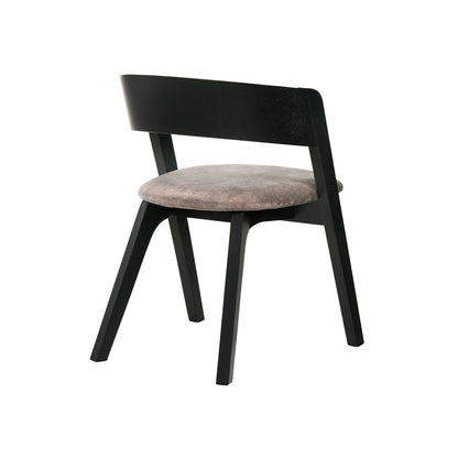 Armen Living - Cirque and Jackie 5 Piece Black Round Dining Set - SETCQDIBLK5E veiw 4