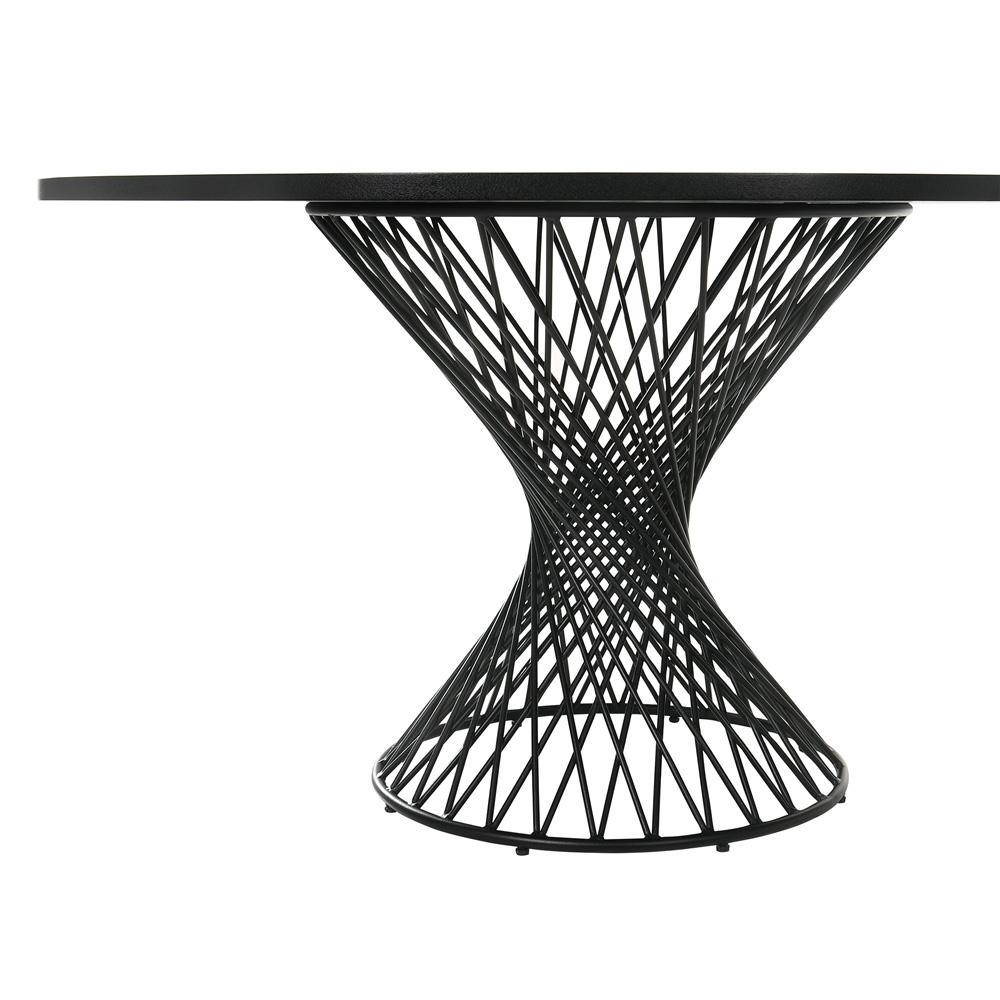 Armen Living - Cirque and Jackie 5 Piece Black Round Dining Set - SETCQDIBLK5E veiw 6