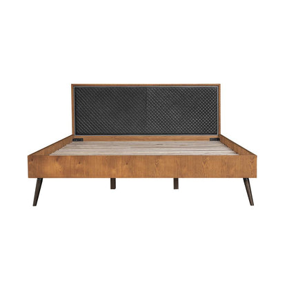 Armen Living - Coco Rustic 3 Piece Upholstered Platform Bedroom set in King with 2 Nightstands  - SETCOBDKG3A veiw 3