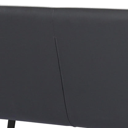 Armen Living - Coronado Contemporary Bench in Brushed Gray Powder Coated Finish and Gray Fabric - LCCDBEBG_CLOSEOUT veiw 3