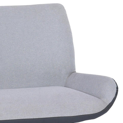 Armen Living - Coronado Contemporary Bench in Brushed Gray Powder Coated Finish and Gray Fabric - LCCDBEBG_CLOSEOUT veiw 6