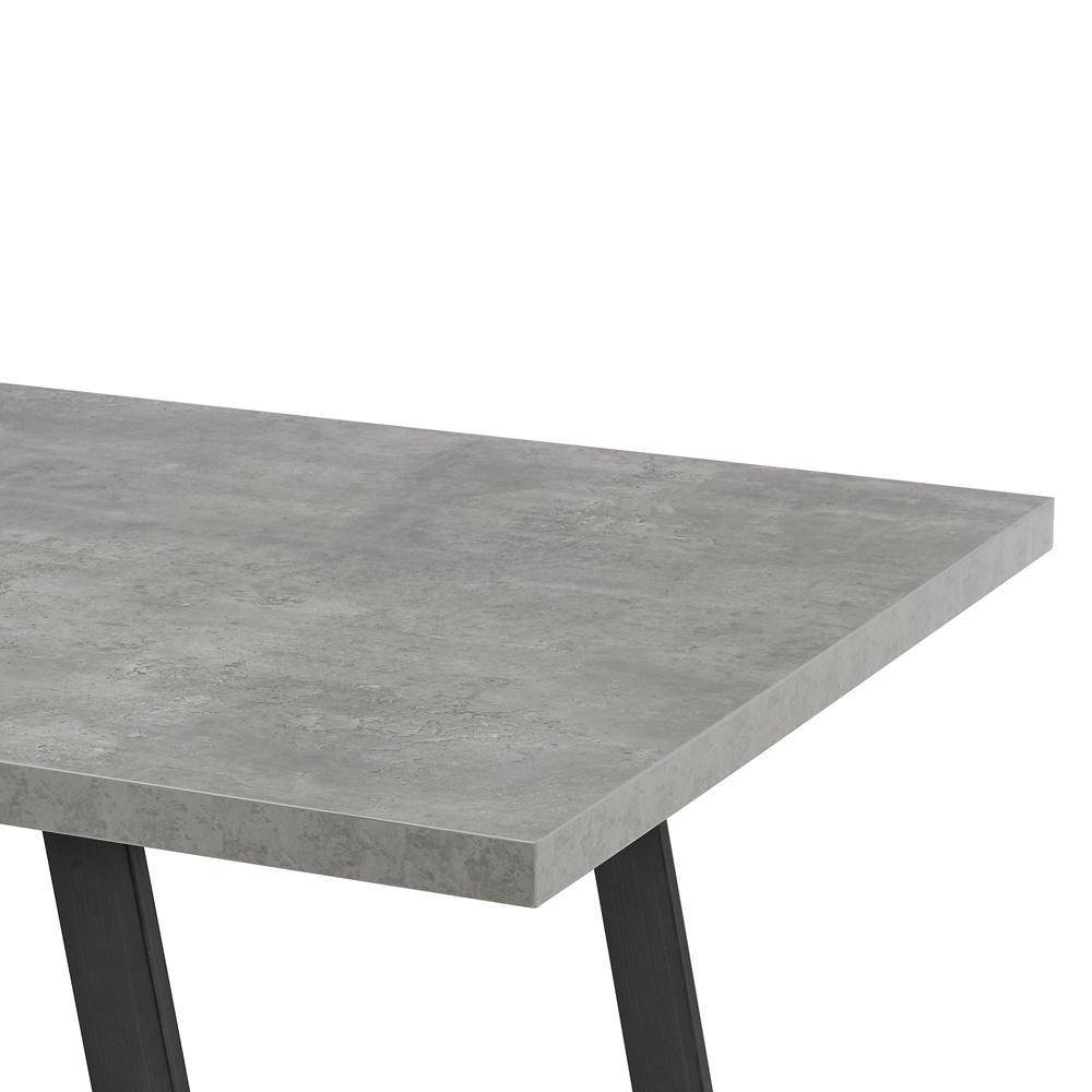 Armen Living - Coronado Contemporary Dining Table in Gray Powder Coated Finish with Cement Gray Top - LCCDDIBE_CLOSEOUT veiw 2