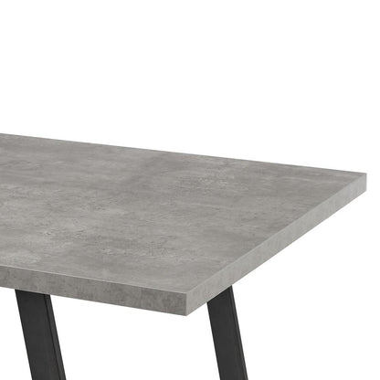 Armen Living - Coronado Contemporary Dining Table in Gray Powder Coated Finish with Cement Gray Top - LCCDDIBE_CLOSEOUT veiw 2