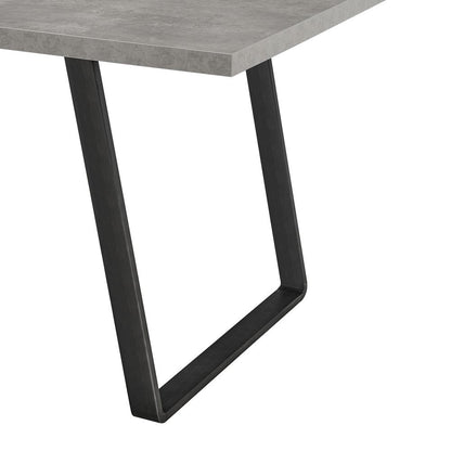 Armen Living - Coronado Contemporary Dining Table in Gray Powder Coated Finish with Cement Gray Top - LCCDDIBE_CLOSEOUT veiw 3
