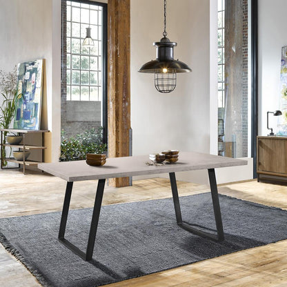 Armen Living - Coronado Contemporary Dining Table in Gray Powder Coated Finish with Cement Gray Top - LCCDDIBE_CLOSEOUT veiw 5