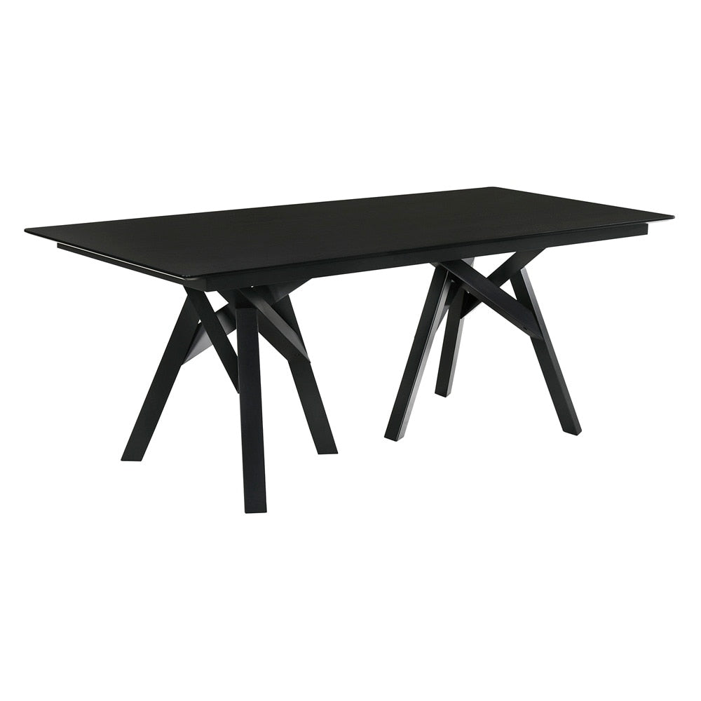 Armen Living - Cortina and Varde 5 Piece Black Rectangular Dining Set - SETCODIBLK5A veiw 5