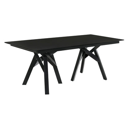 Armen Living - Cortina and Varde 5 Piece Black Rectangular Dining Set - SETCODIBLK5A veiw 5