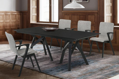 Armen Living - Cortina and Varde 5 Piece Black Rectangular Dining Set - SETCODIBLK5A veiw 8
