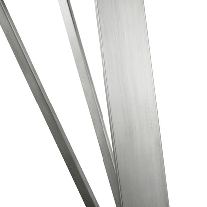 Armen Living - Cressida Glass and Stainless Steel Rectangular Dining Room Table - LCCSDIBL veiw 5