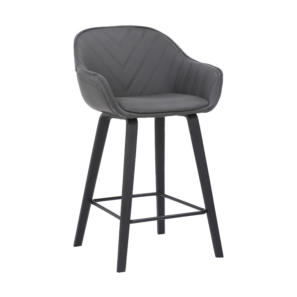 Armen Living - Crimson 26in Faux Leather and Wood Bar and Counter Height Stool - LCCRBAGR26 veiw 1
