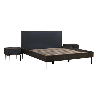 Armen Living - Cross Dark Gray Solid Oak King 3pc Bedroom Set - SETCRBDKG3A - CLOSEOUT veiw 1