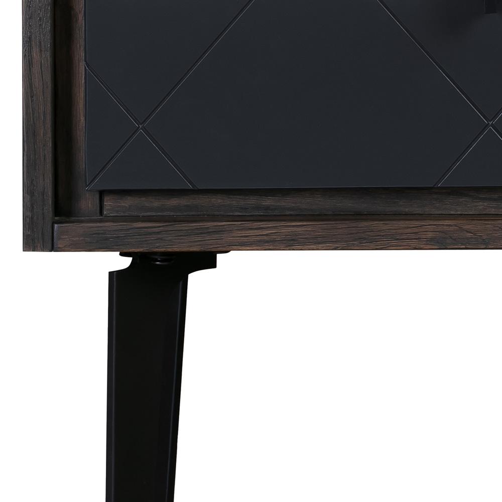 Armen Living - Cross Dark Gray Solid Oak Queen 3pc Bedroom Set - SETCRBDQN3A - CLOSEOUT veiw 5