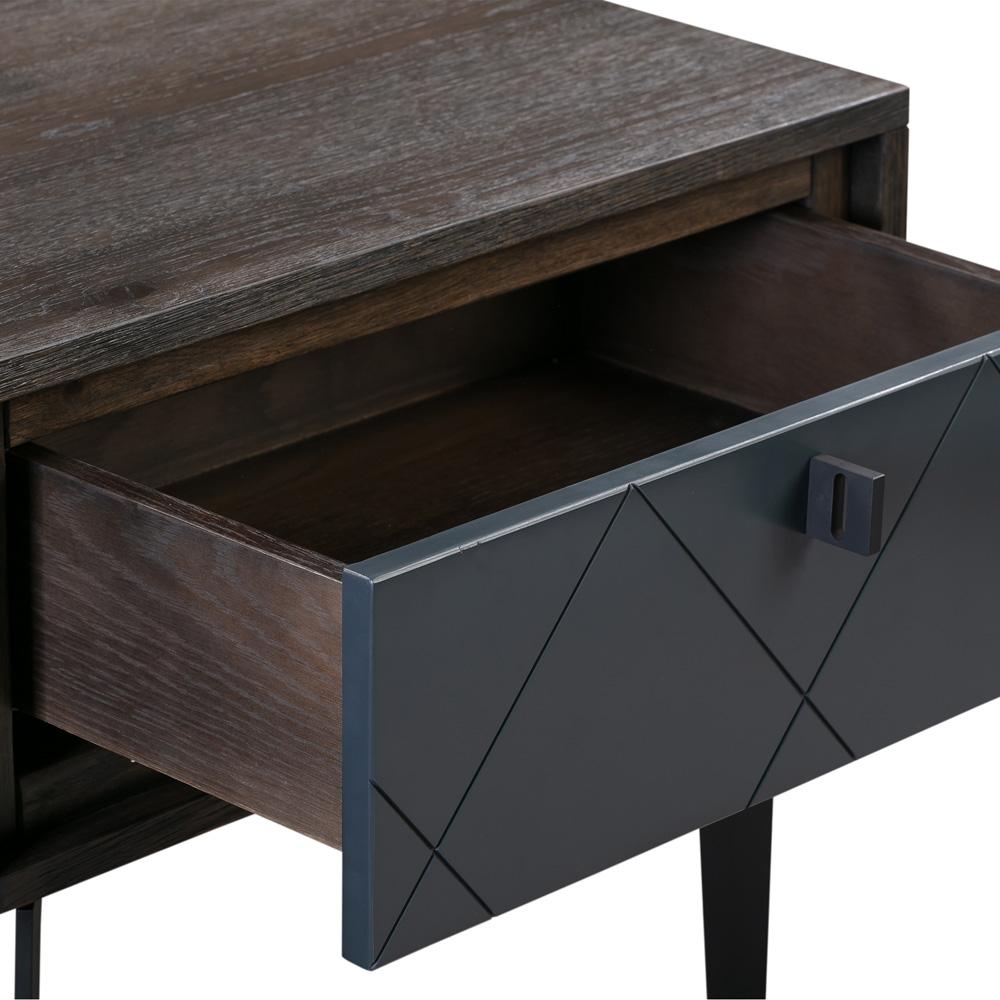 Armen Living - Cross Dark Gray Solid Oak Queen 3pc Bedroom Set - SETCRBDQN3A - CLOSEOUT veiw 6