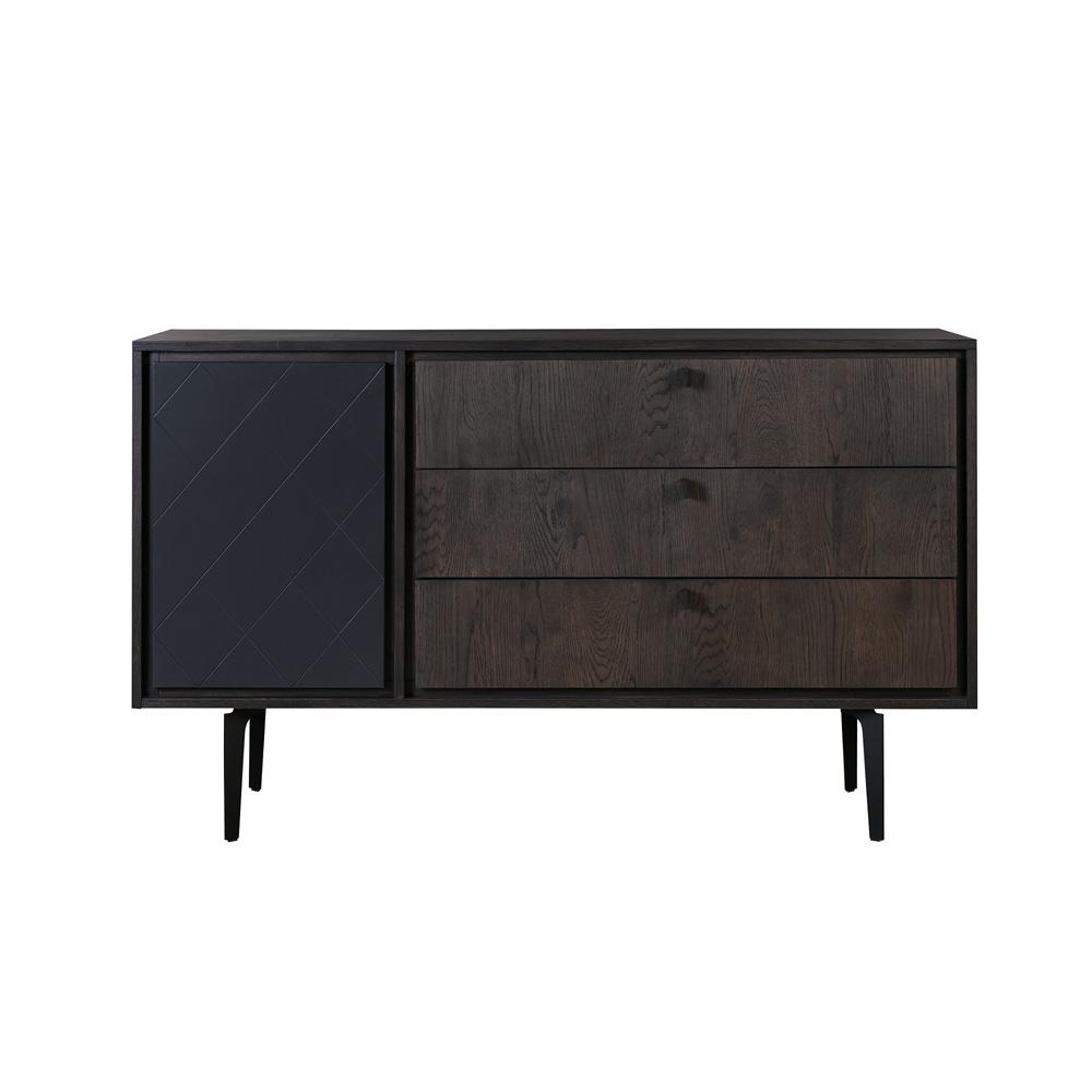 Armen Living - Cross Solid Oak and Metal 3 Drawer Dresser - LCCRDROA veiw 1