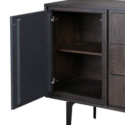 Armen Living - Cross Solid Oak and Metal 3 Drawer Dresser - LCCRDROA veiw 5