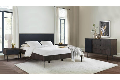 Armen Living - Cross Solid Oak and Metal 3 Drawer Dresser - LCCRDROA veiw 8