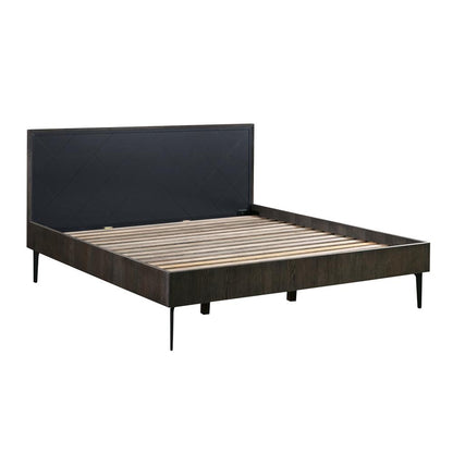 Armen Living - Cross Solid Oak and Metal King Platform Bed Frame - LCCRBDOAKG_CLOSEOUT veiw 2