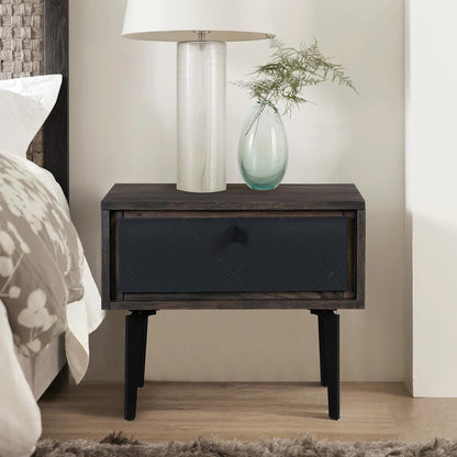 Armen Living - Cross Solid Oak and Metal Nightstand - LCCRLAOA - CLOSEOUT veiw 7