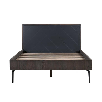 Armen Living - Cross Solid Oak and Metal Queen Platform Bed Frame - LCCRBDOAQN - CLOSEOUT veiw 1