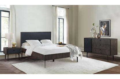 Armen Living - Cross Solid Oak and Metal Queen Platform Bed Frame - LCCRBDOAQN - CLOSEOUT veiw 6