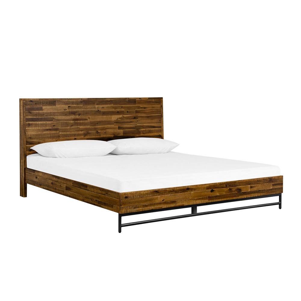 Armen Living - Cusco 3 Piece Acacia King Bed and Nightstands Bedroom Set - SETCUBDKG3A veiw 2