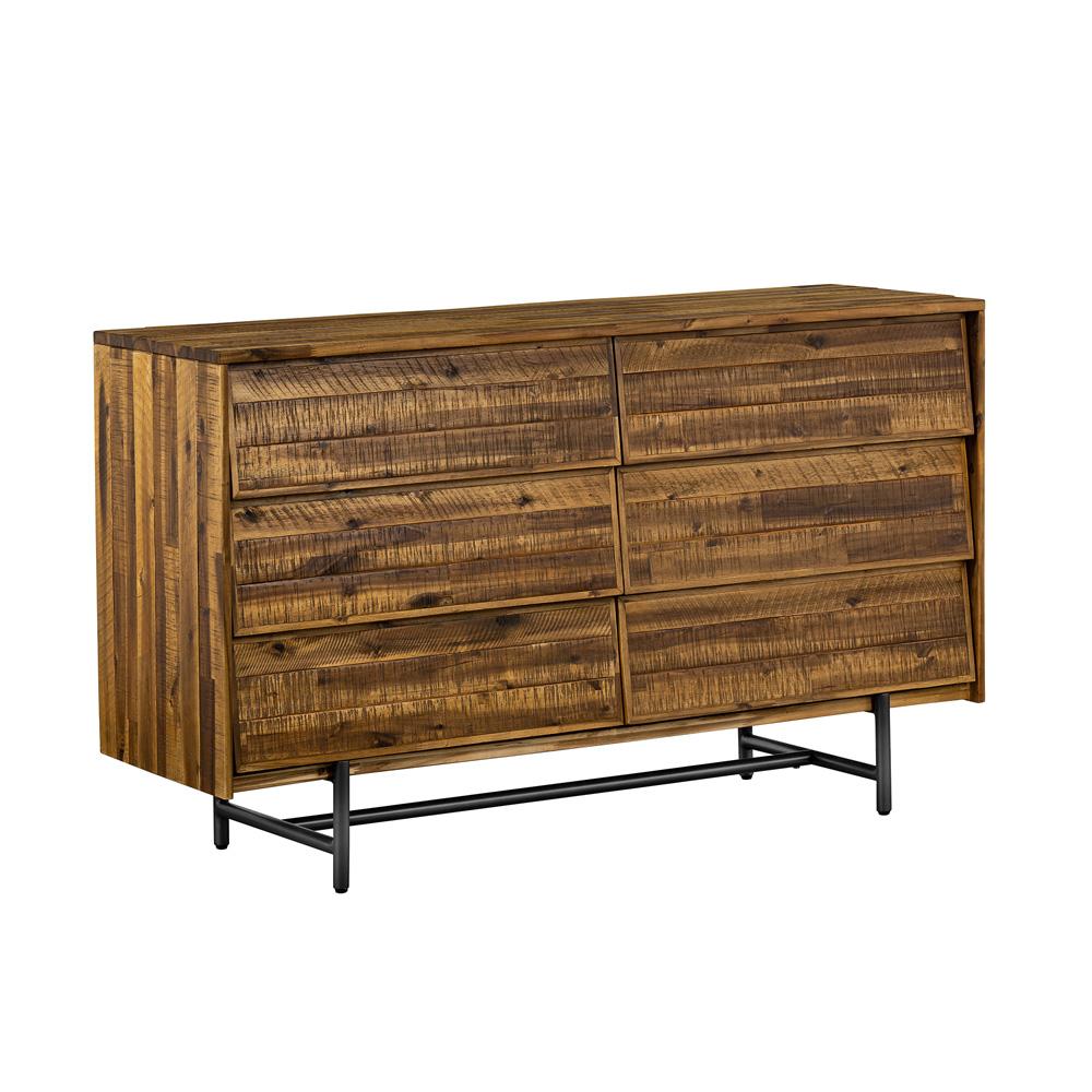 Armen Living Cusco Rustic Acacia 6 Drawer Dresser - Thumbnail 2