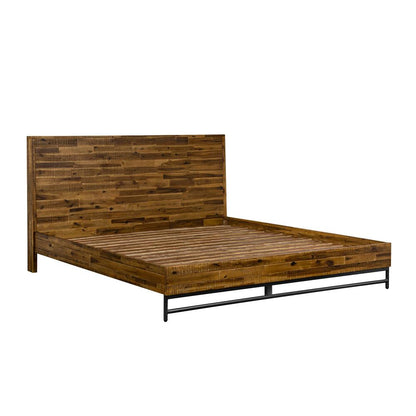 Armen Living - Cusco Rustic Acacia Platform King Bed - LCCUBDACKG veiw 2