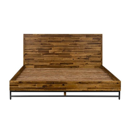 Armen Living - Cusco Rustic Acacia Platform King Bed - LCCUBDACKG veiw 3